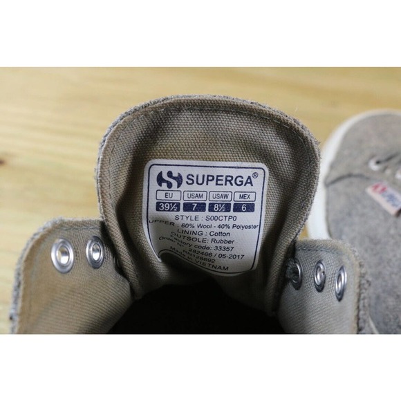 Superga Sneakers Gray Women's Size 8.5 Wool Blend Classic Low Top Athletics Shoe - Picture 9 of 9